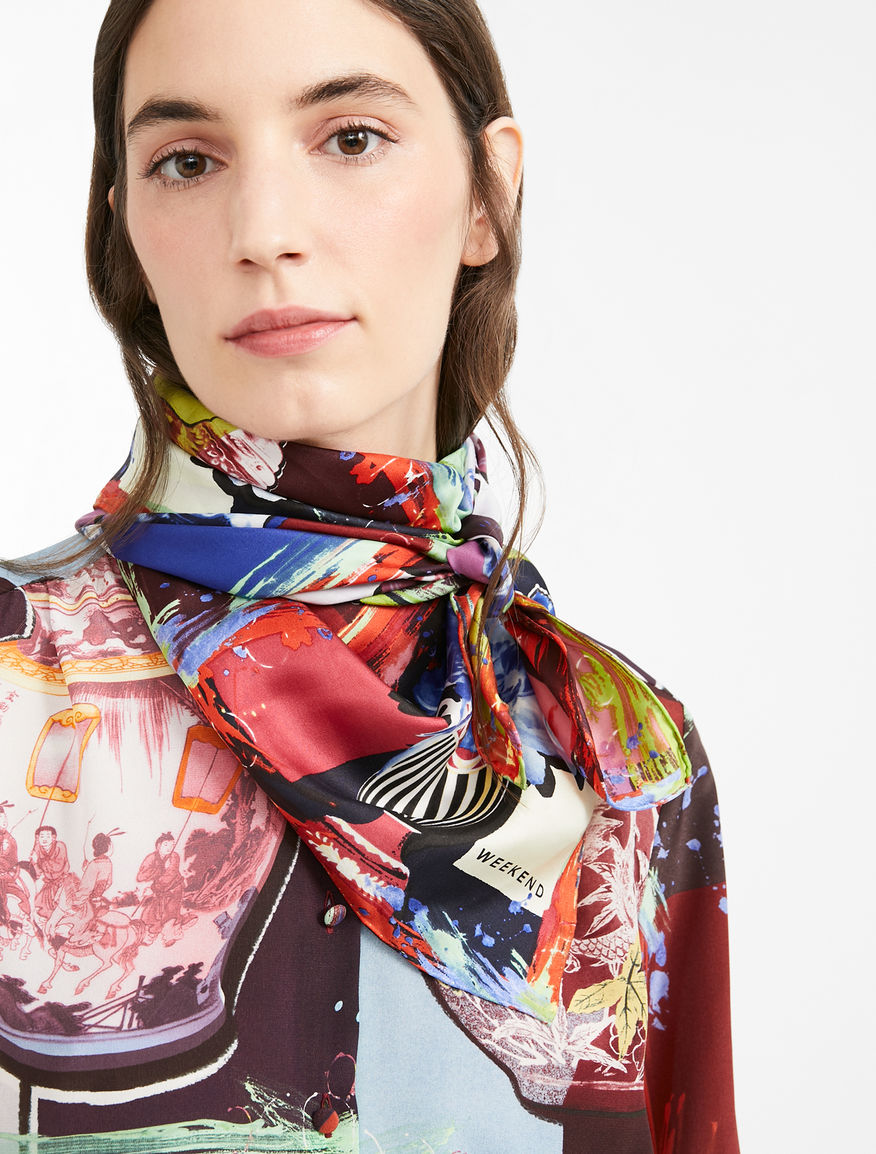 Silk twill scarf Weekend Maxmara Silk twill scarf Weekend Maxmara