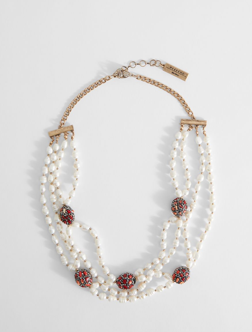 Pearl and rhinestone necklace Weekend Maxmara Pearl and rhinestone necklace Weekend Maxmara