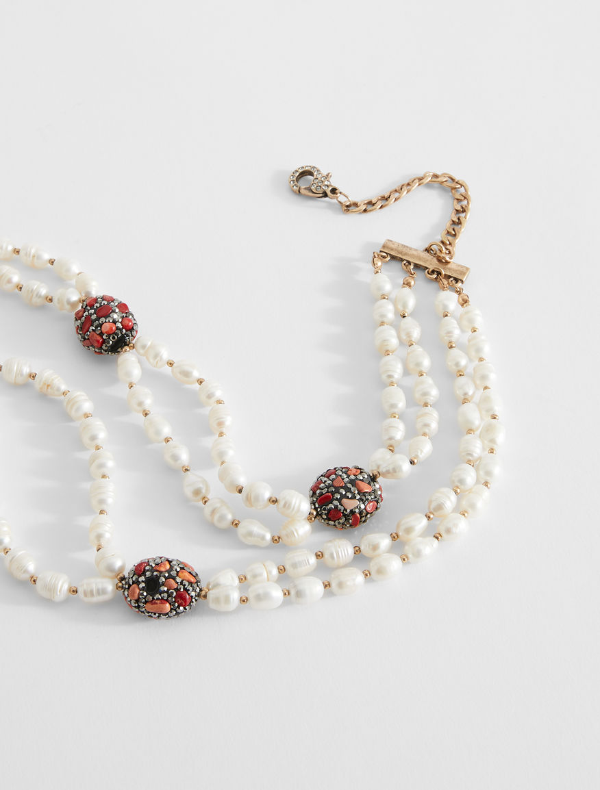 Pearl and rhinestone necklace Weekend Maxmara Pearl and rhinestone necklace Weekend Maxmara