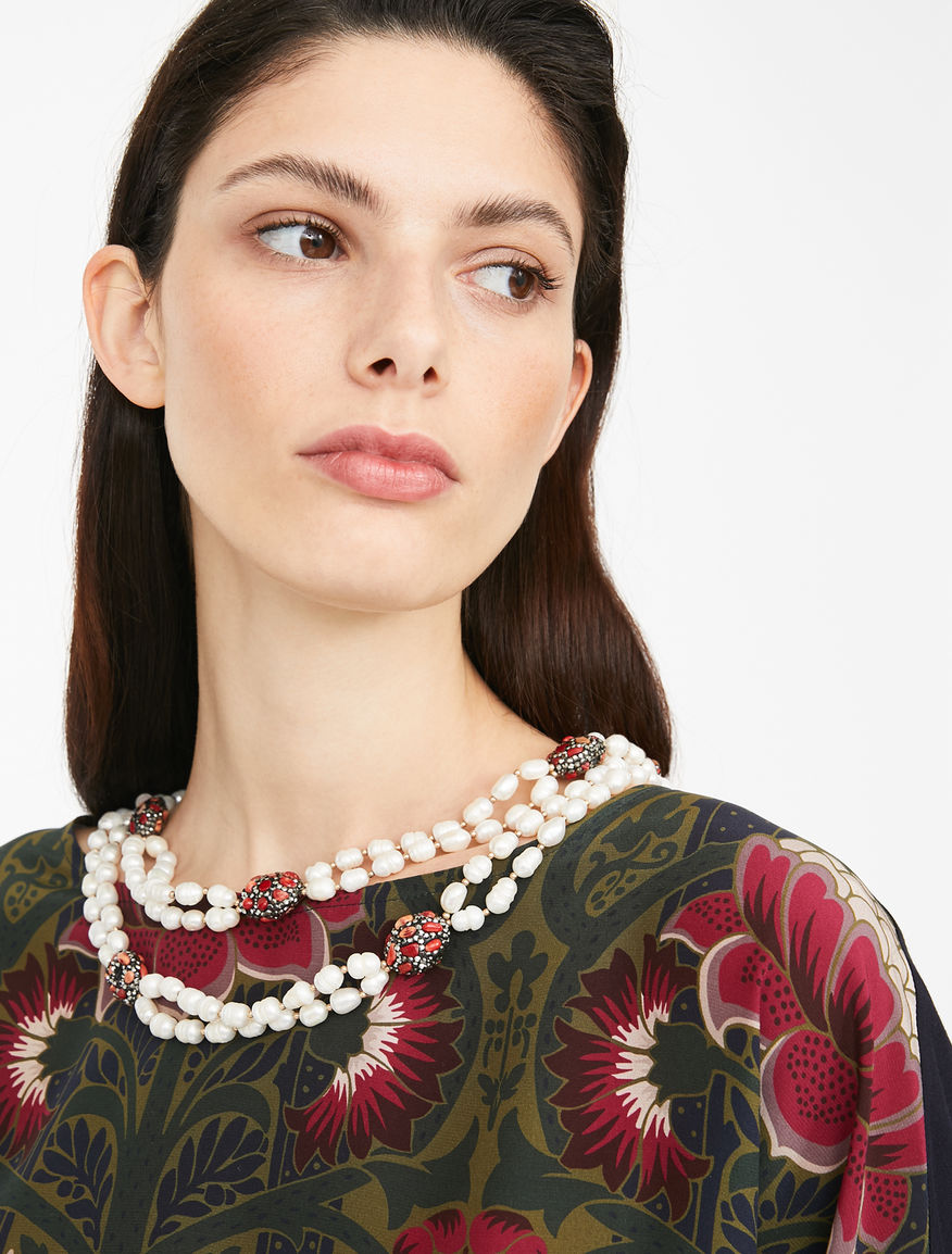 Pearl and rhinestone necklace Weekend Maxmara Pearl and rhinestone necklace Weekend Maxmara