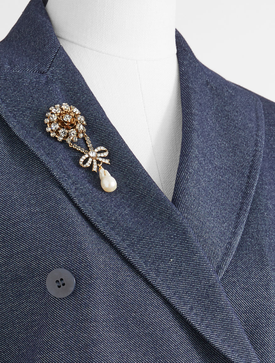 Rhinestone brooch with pearls Weekend Maxmara Rhinestone brooch with pearls Weekend Maxmara