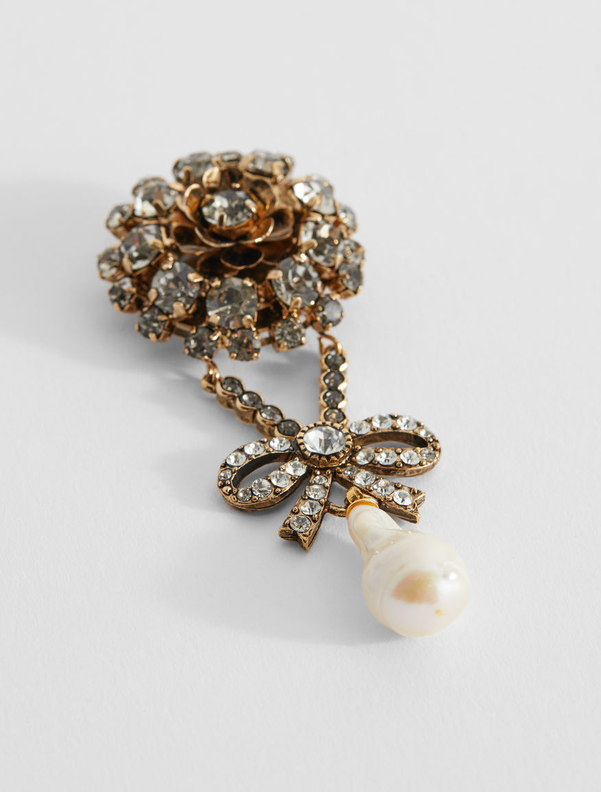 Rhinestone brooch with pearls Weekend Maxmara Rhinestone brooch with pearls Weekend Maxmara