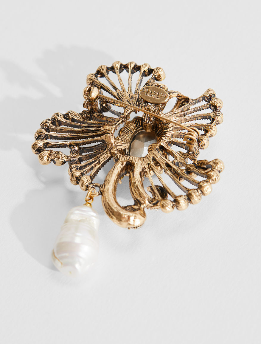 Rhinestone brooch with pearls Weekend Maxmara Rhinestone brooch with pearls Weekend Maxmara