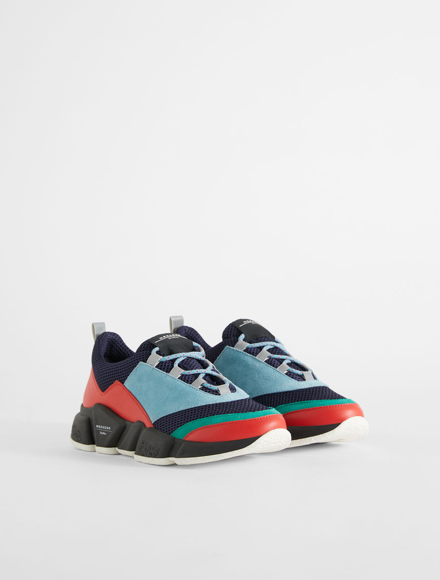 Leather and mesh lace-up trainers Weekend Maxmara Leather and mesh lace-up trainers Weekend Maxmara