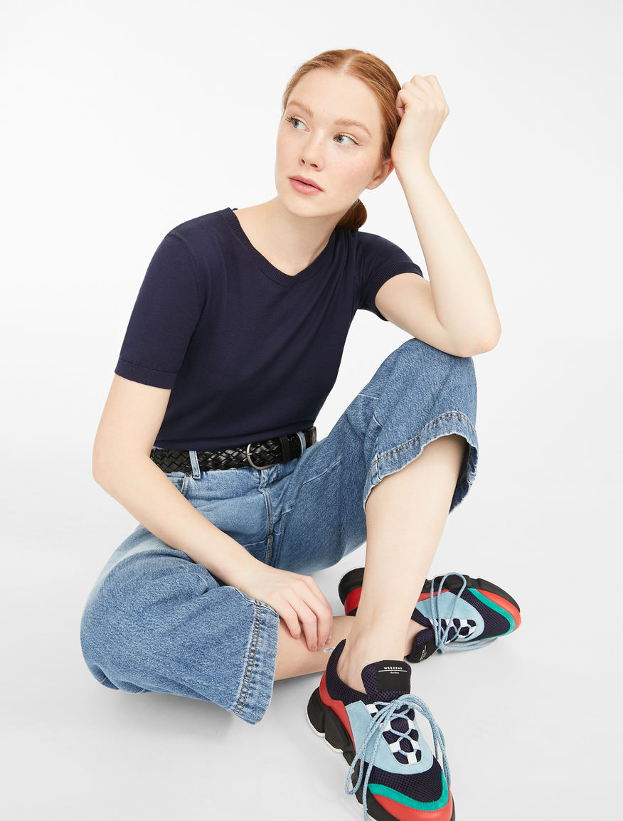Leather and mesh lace-up trainers Weekend Maxmara Leather and mesh lace-up trainers Weekend Maxmara