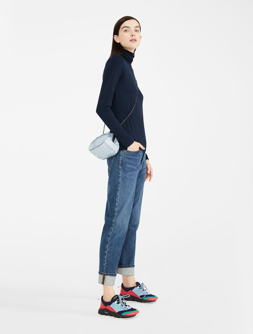 Viscose jersey polo neck jumper Weekend Maxmara Viscose jersey polo neck jumper Weekend Maxmara
