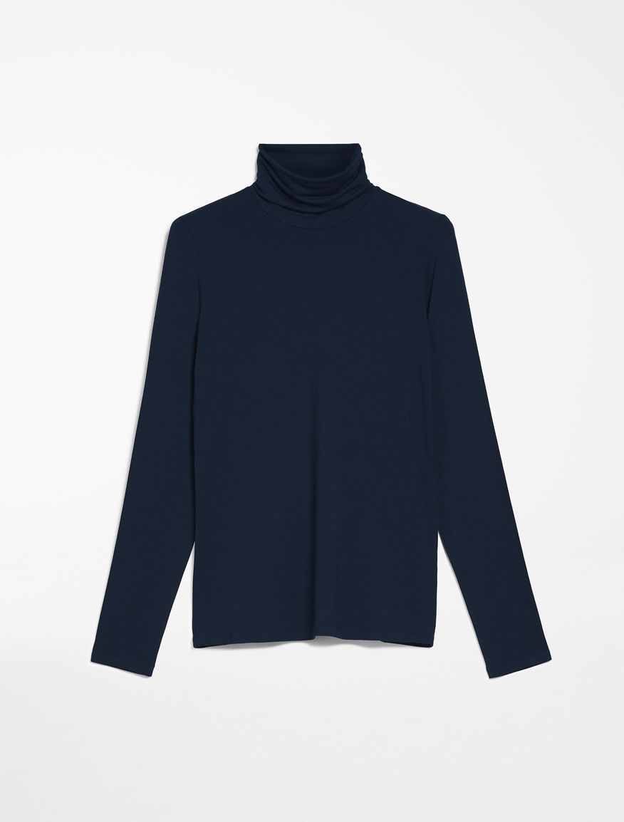 Viscose jersey polo neck jumper Weekend Maxmara Viscose jersey polo neck jumper Weekend Maxmara