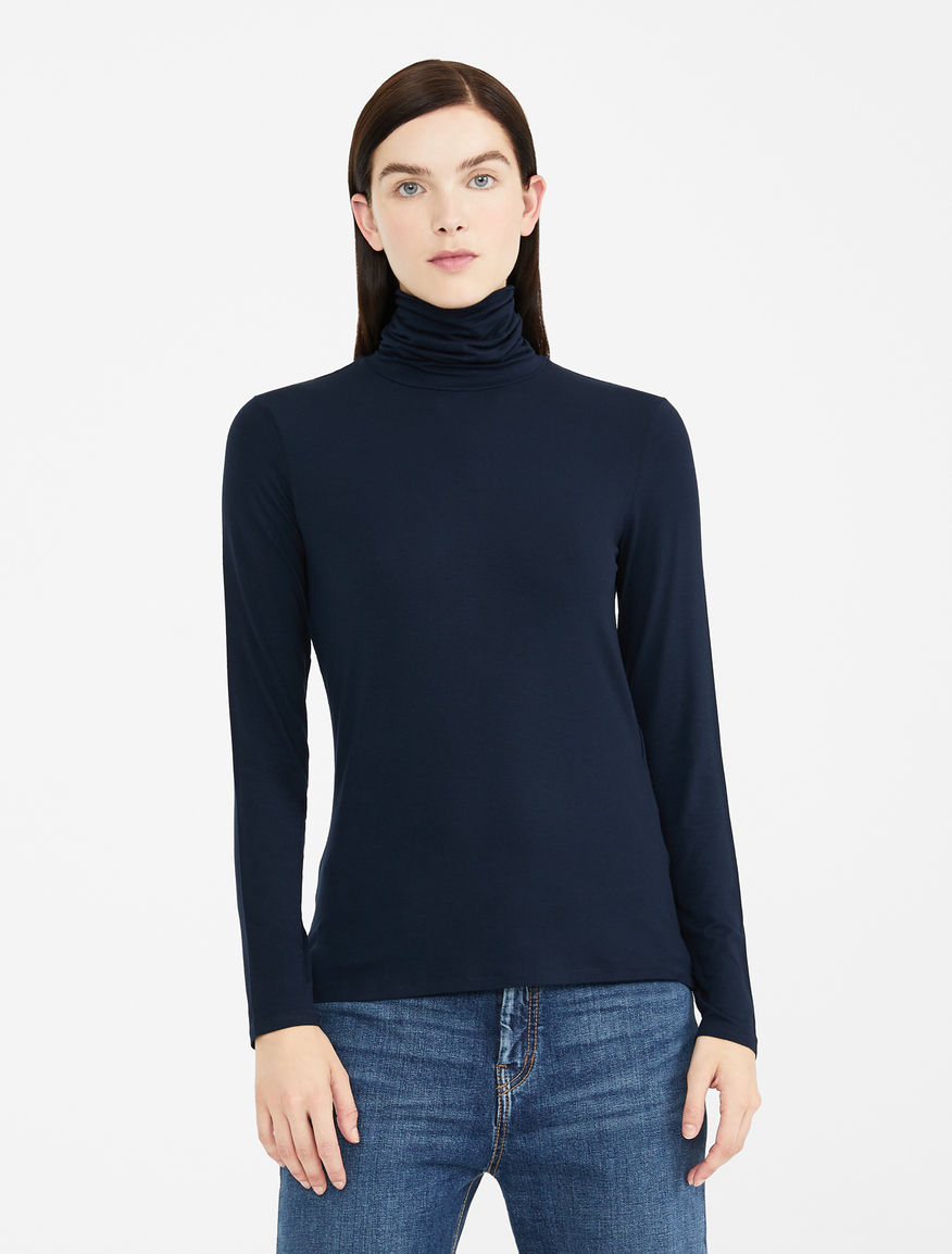 Viscose jersey polo neck jumper Weekend Maxmara Viscose jersey polo neck jumper Weekend Maxmara