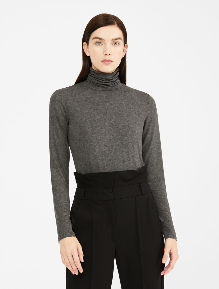 Viscose jersey polo neck jumper Weekend Maxmara Viscose jersey polo neck jumper Weekend Maxmara