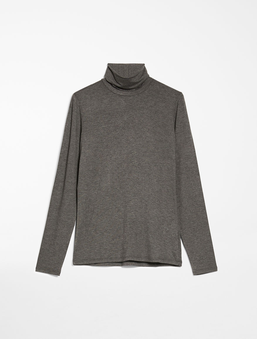 Viscose jersey polo neck jumper Weekend Maxmara Viscose jersey polo neck jumper Weekend Maxmara