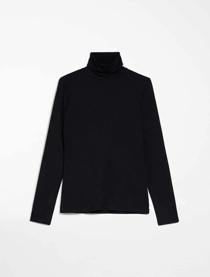 Viscose jersey polo neck jumper Weekend Maxmara Viscose jersey polo neck jumper Weekend Maxmara