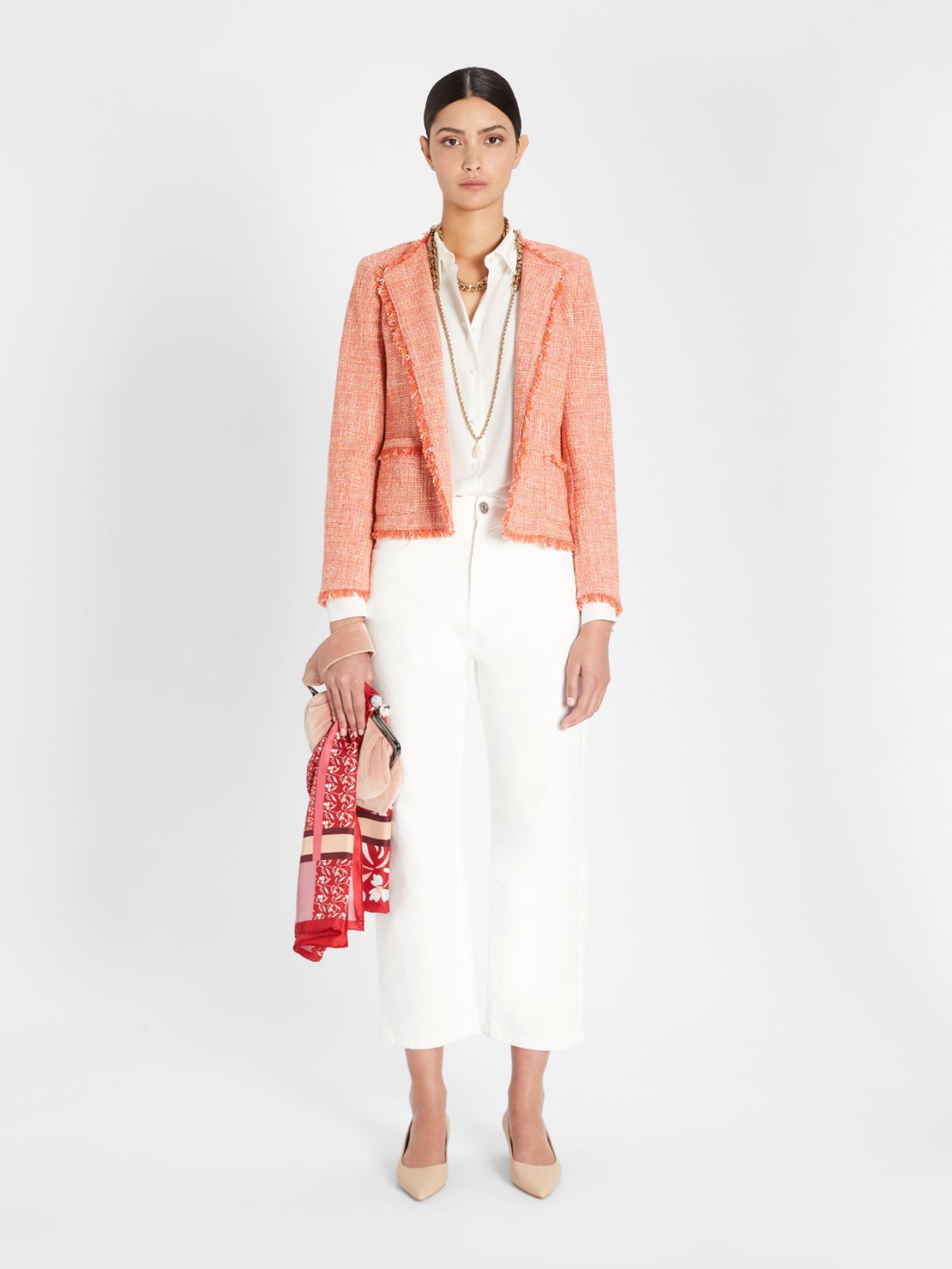 Viscose and cotton basketweave jacket Weekend Maxmara Viscose and cotton basketweave jacket Weekend Maxmara