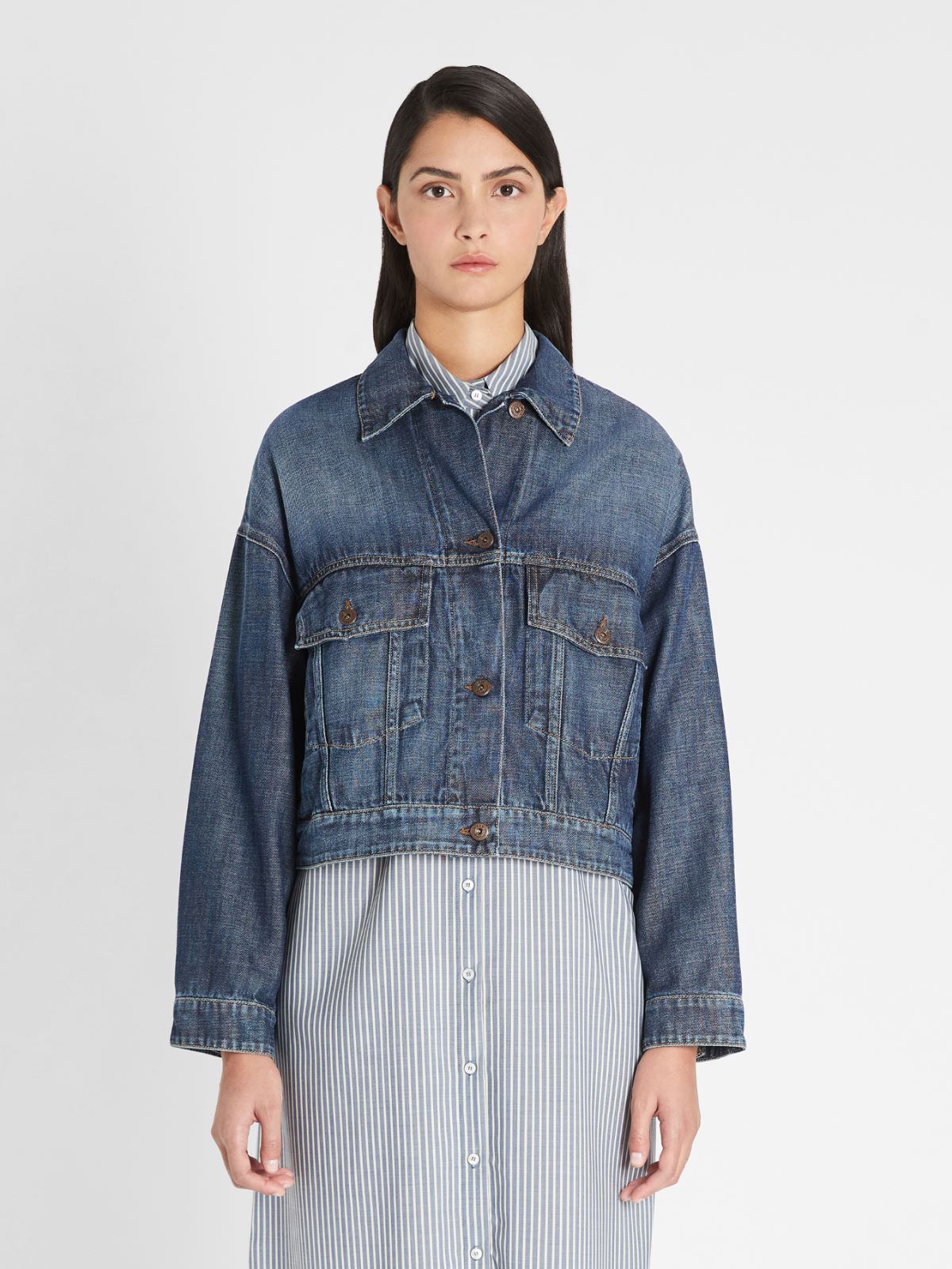 Giacca in denim di cotone Weekend Maxmara Giacca in denim di cotone Weekend Maxmara