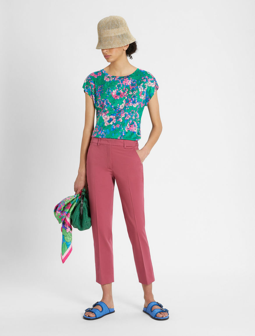 Pantaloni in raso di cotone Weekend Maxmara Pantaloni in raso di cotone Weekend Maxmara