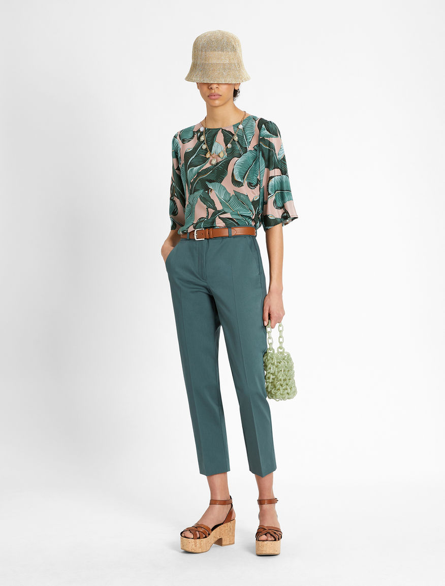 Cotton sateen trousers Weekend Maxmara Cotton sateen trousers Weekend Maxmara