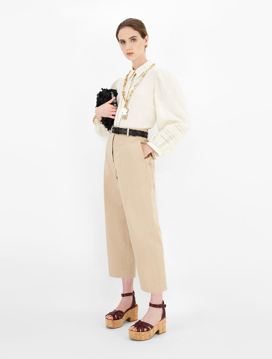 Cotton sateen trousers Weekend Maxmara Cotton sateen trousers Weekend Maxmara