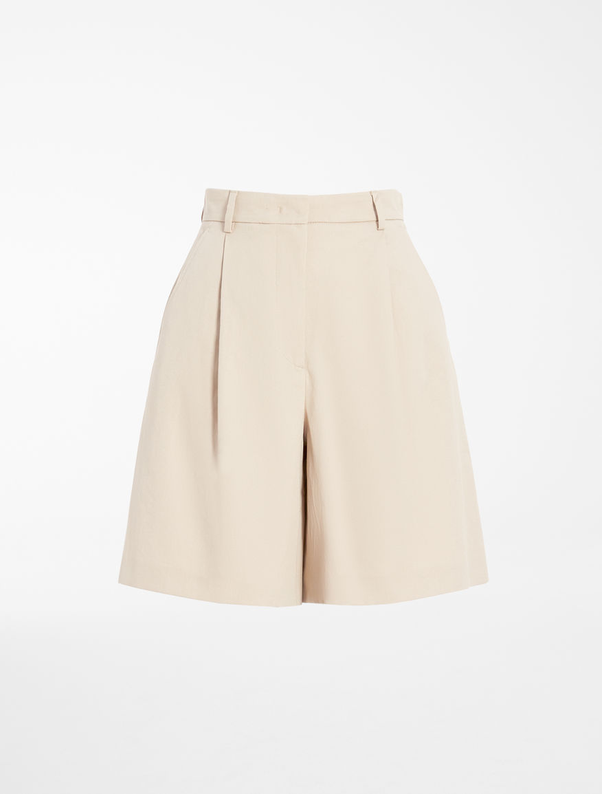 Cotton and linen twill shorts Weekend Maxmara Cotton and linen twill shorts Weekend Maxmara