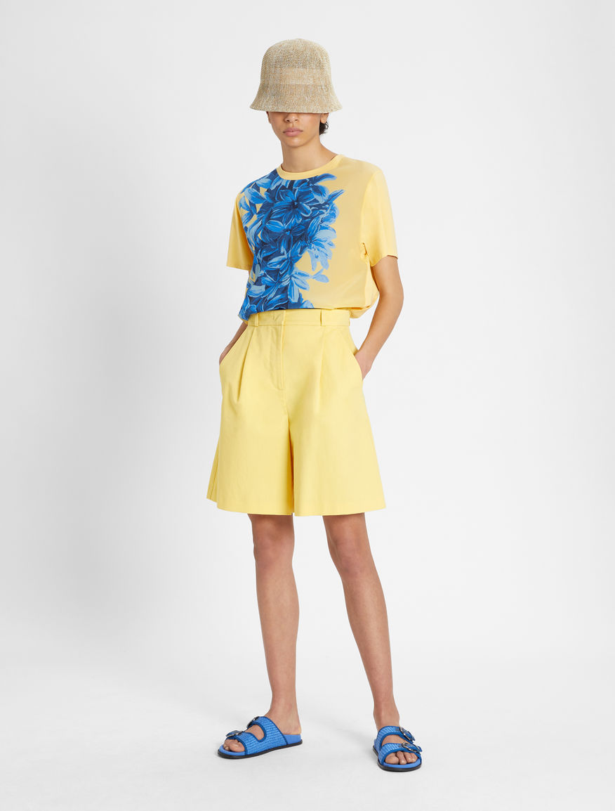 Cotton and linen twill shorts Weekend Maxmara Cotton and linen twill shorts Weekend Maxmara