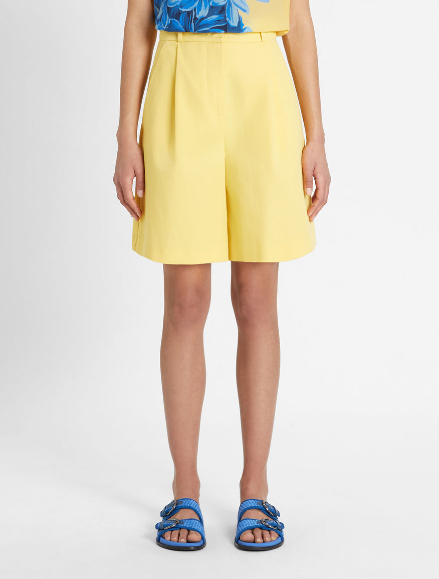 Cotton and linen twill shorts Weekend Maxmara Cotton and linen twill shorts Weekend Maxmara