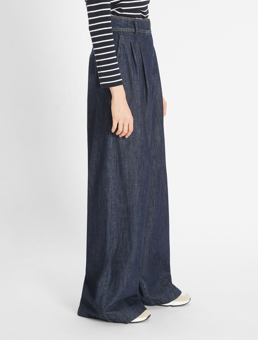 Cotton denim trousers Weekend Maxmara Cotton denim trousers Weekend Maxmara
