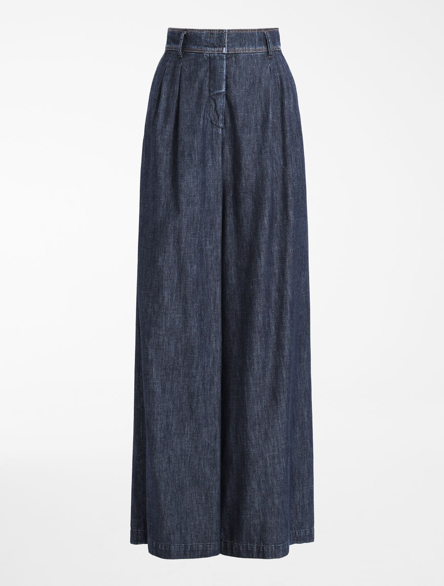 Cotton denim trousers Weekend Maxmara Cotton denim trousers Weekend Maxmara