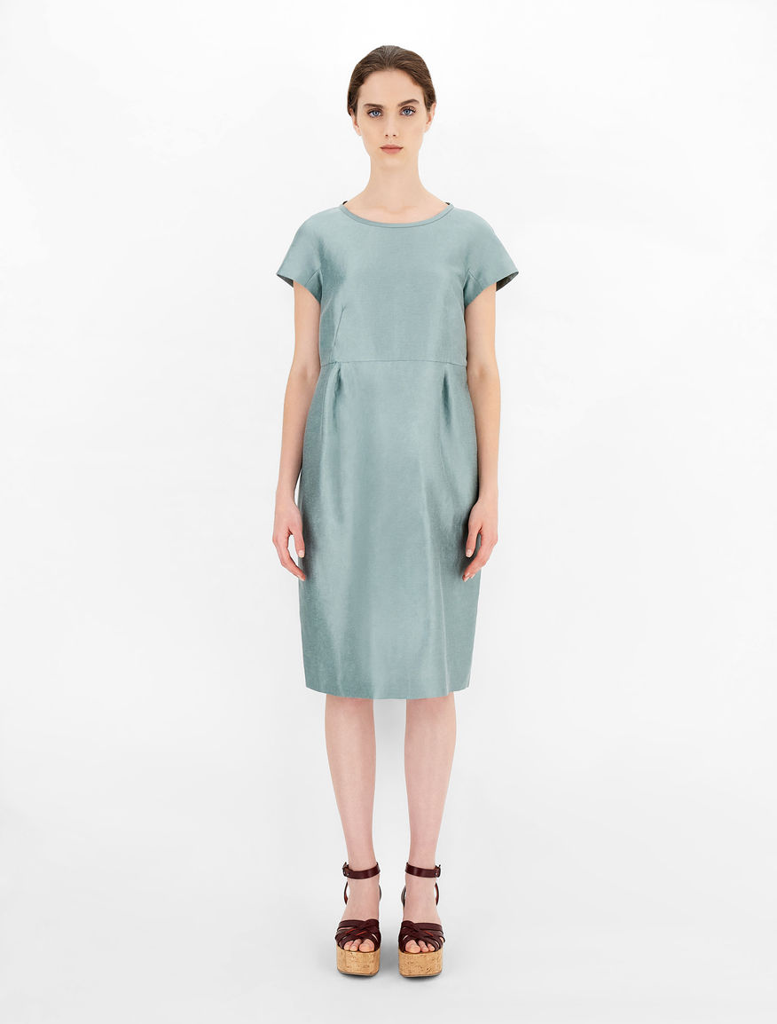 Linen and silk satin dress Weekend Maxmara Linen and silk satin dress Weekend Maxmara