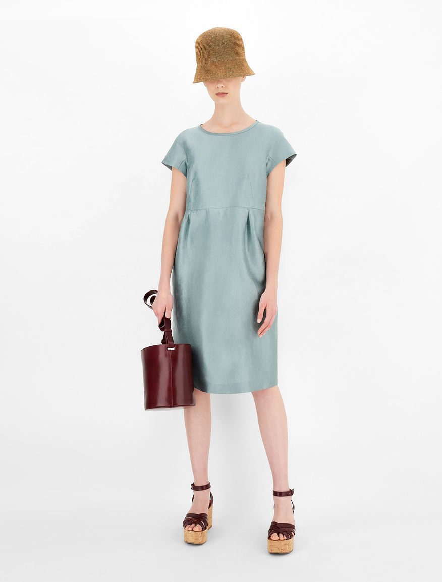 Linen and silk satin dress Weekend Maxmara Linen and silk satin dress Weekend Maxmara