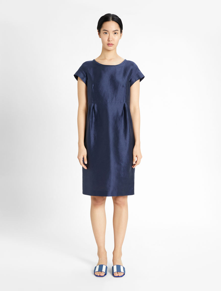 Linen and silk satin dress Weekend Maxmara Linen and silk satin dress Weekend Maxmara