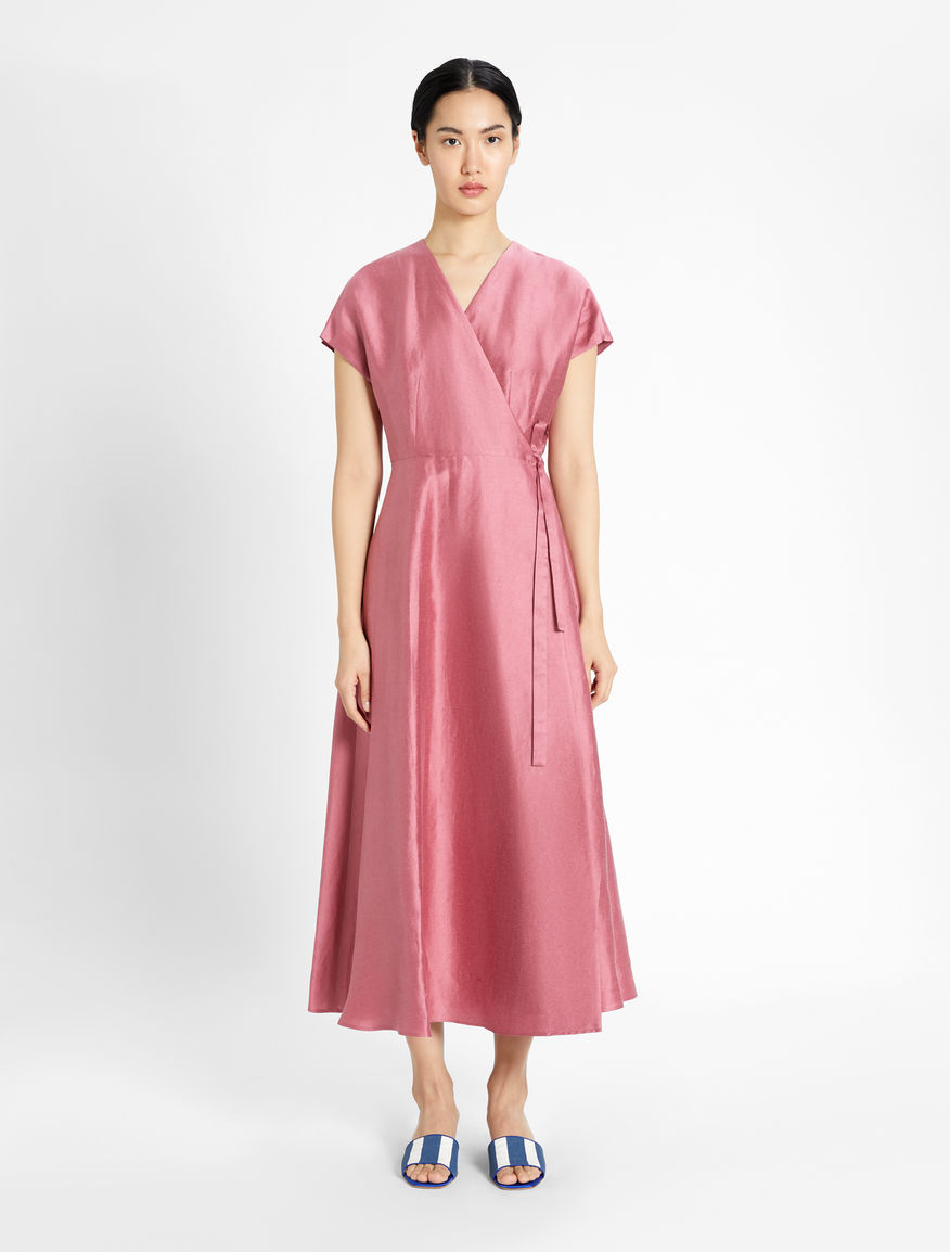 Dress in linen satin and silk Weekend Maxmara Dress in linen satin and silk Weekend Maxmara
