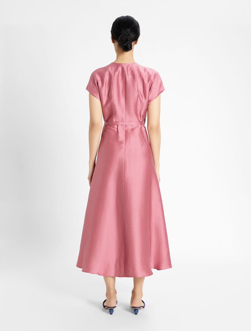 Dress in linen satin and silk Weekend Maxmara Dress in linen satin and silk Weekend Maxmara