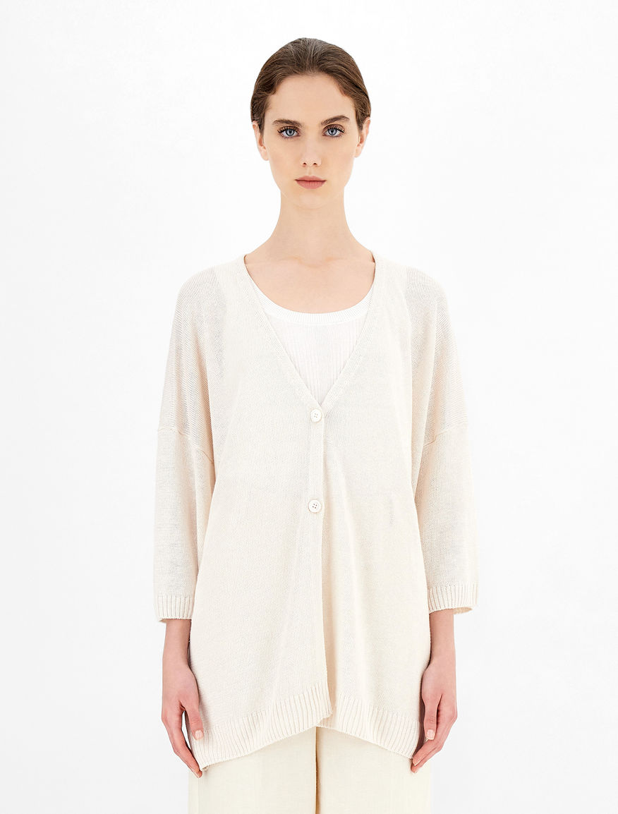 Linen cordonnet cardigan Weekend Maxmara Linen cordonnet cardigan Weekend Maxmara