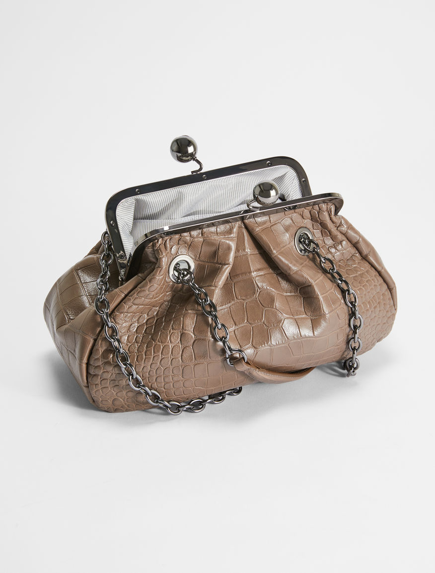 Croc-print leather Pasticcino Bag Weekend Maxmara Croc-print leather Pasticcino Bag Weekend Maxmara