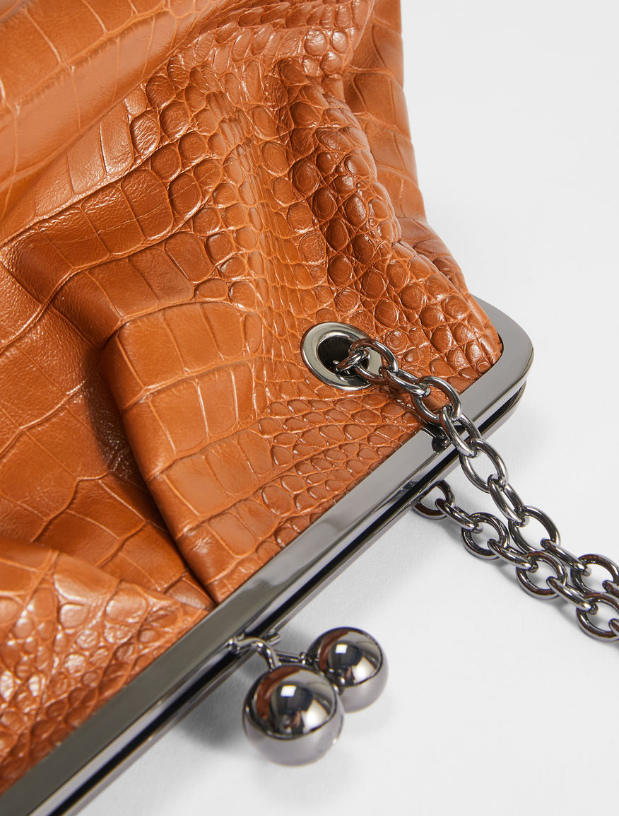 Large croc-print leather Pasticcino Bag Weekend Maxmara Large croc-print leather Pasticcino Bag Weekend Maxmara