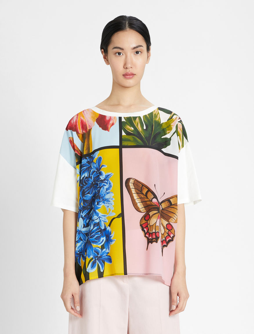 T-shirt in crêpe de Chine di seta Weekend Maxmara T-shirt in crêpe de Chine di seta Weekend Maxmara