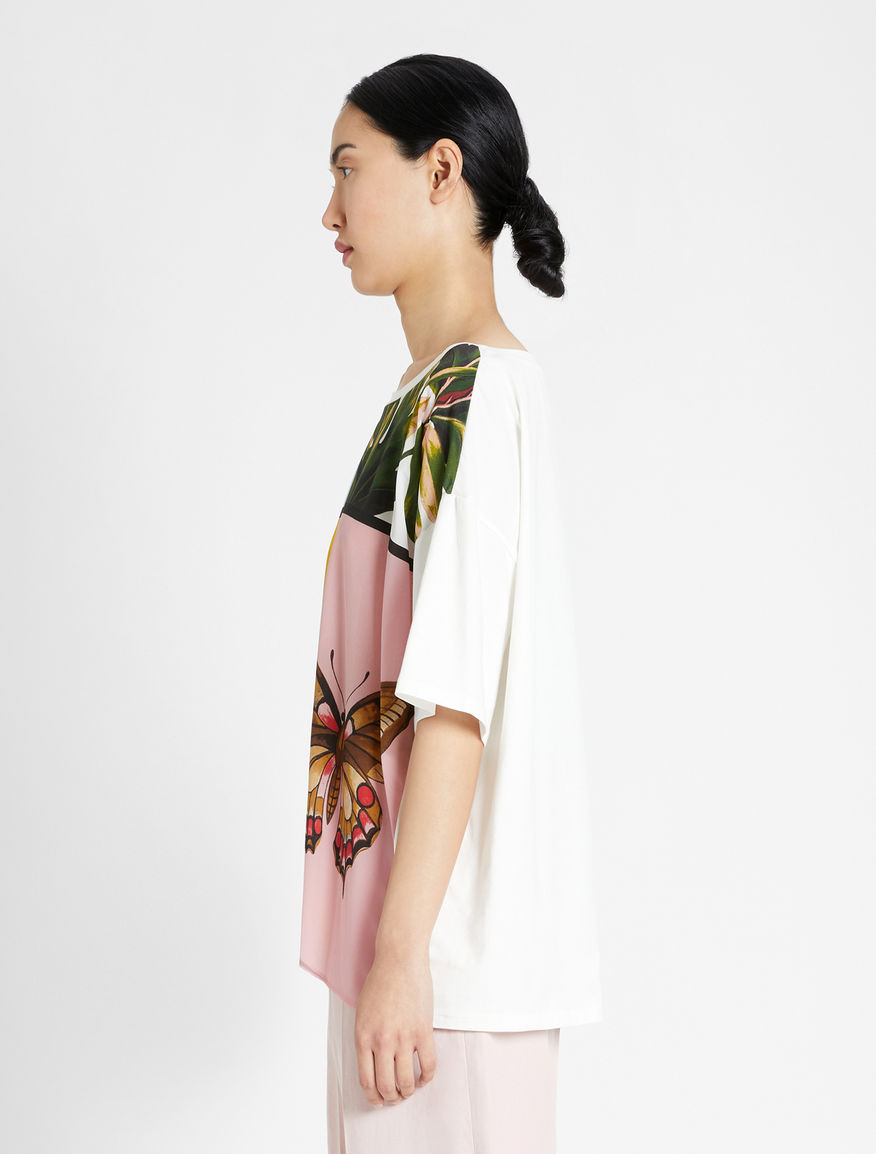 T-shirt in crêpe de Chine di seta Weekend Maxmara T-shirt in crêpe de Chine di seta Weekend Maxmara