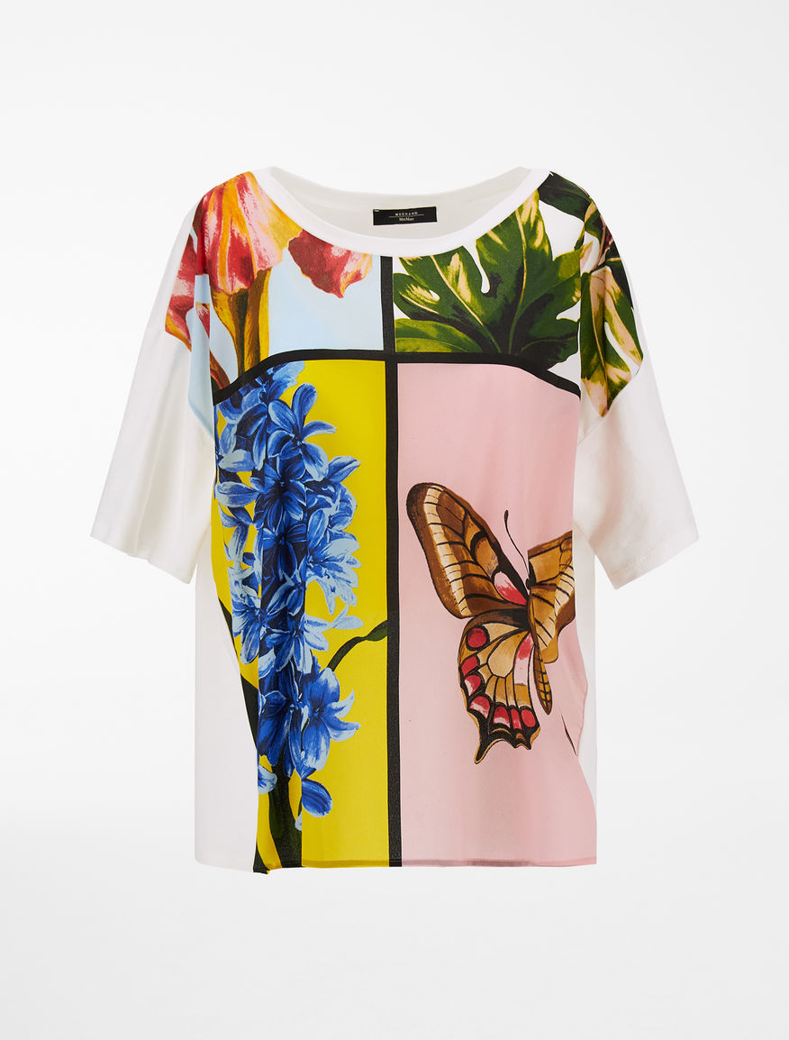 T-shirt in crêpe de Chine di seta Weekend Maxmara T-shirt in crêpe de Chine di seta Weekend Maxmara