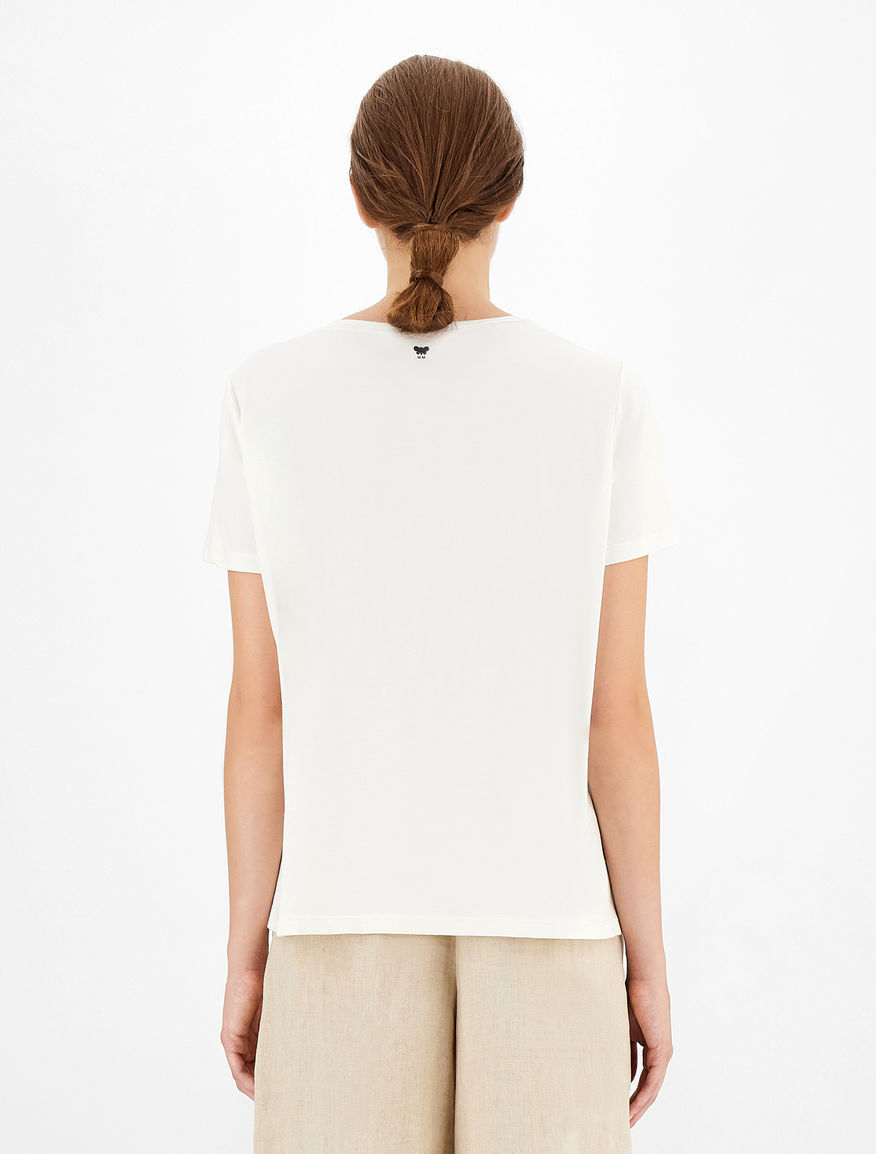 Linen and jersey T-shirt Weekend Maxmara Linen and jersey T-shirt Weekend Maxmara
