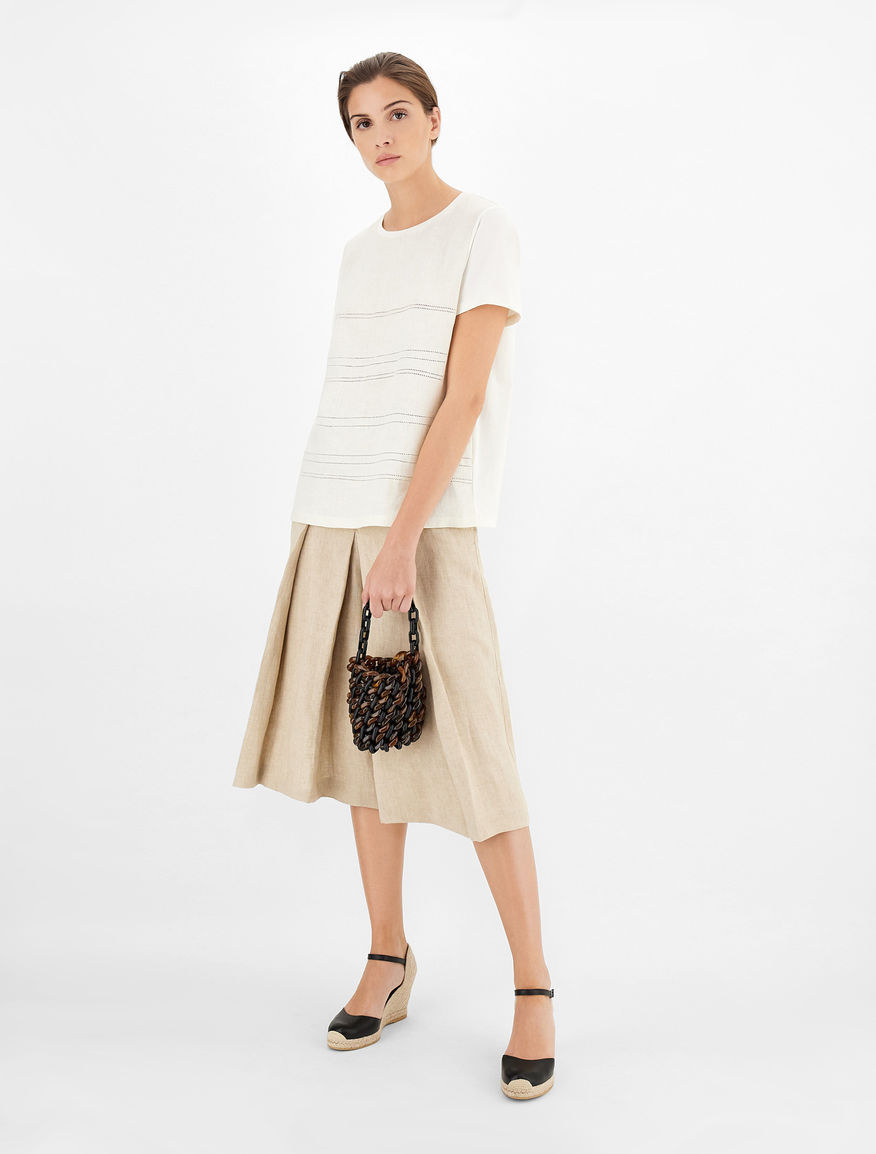 Linen and jersey T-shirt Weekend Maxmara Linen and jersey T-shirt Weekend Maxmara