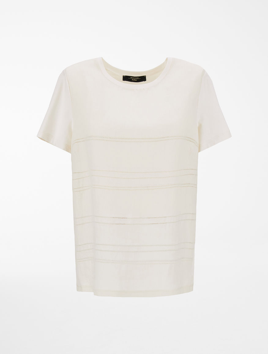 Linen and jersey T-shirt Weekend Maxmara Linen and jersey T-shirt Weekend Maxmara