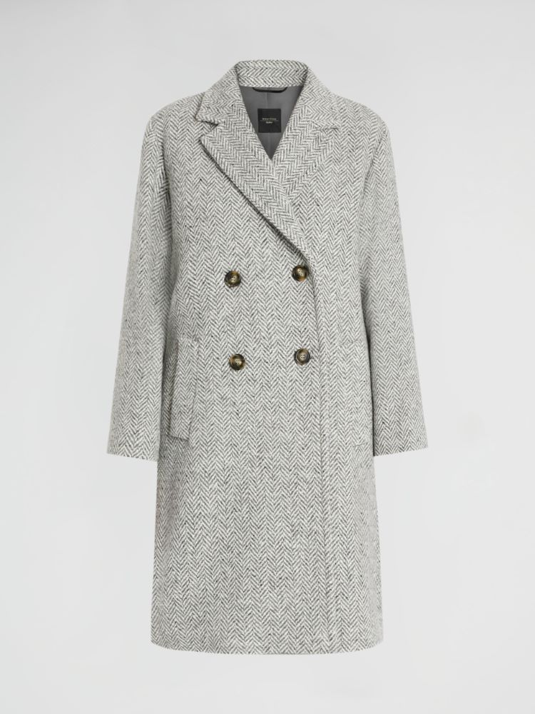 Wool-blend tweed coat, medium grey - Weekend Max Mara