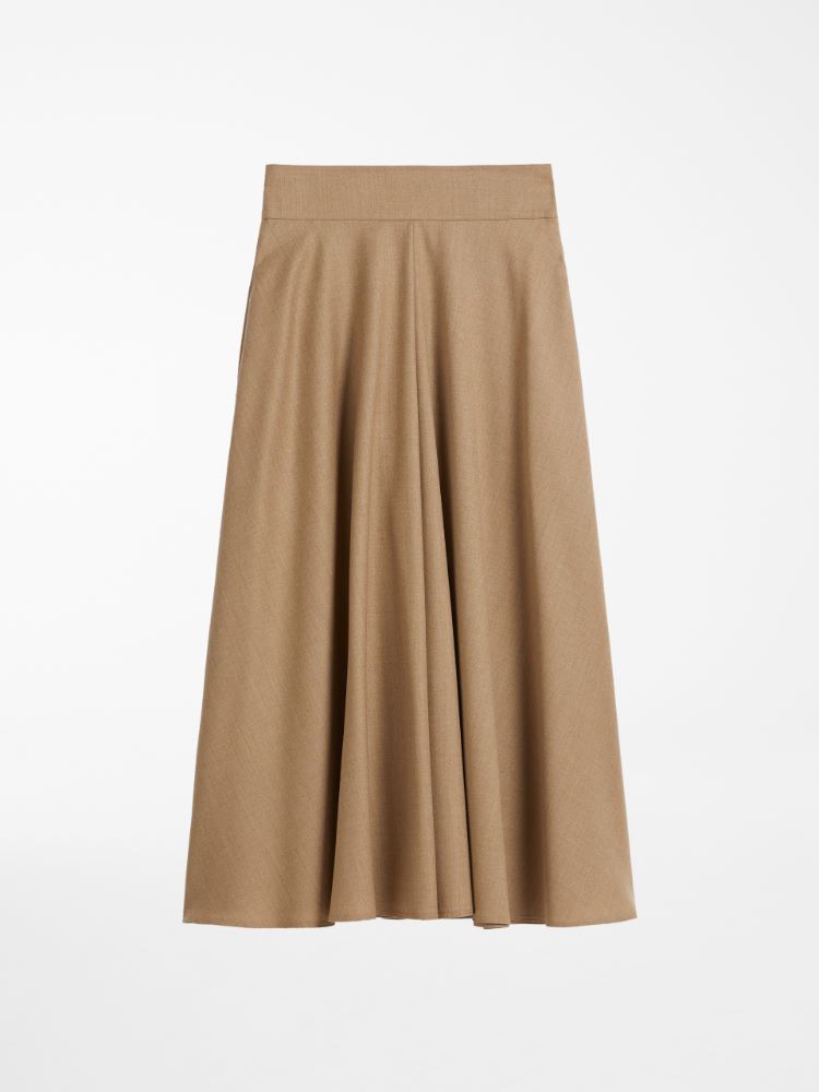 Wool flannel skirt, camel - Weekend Max Mara