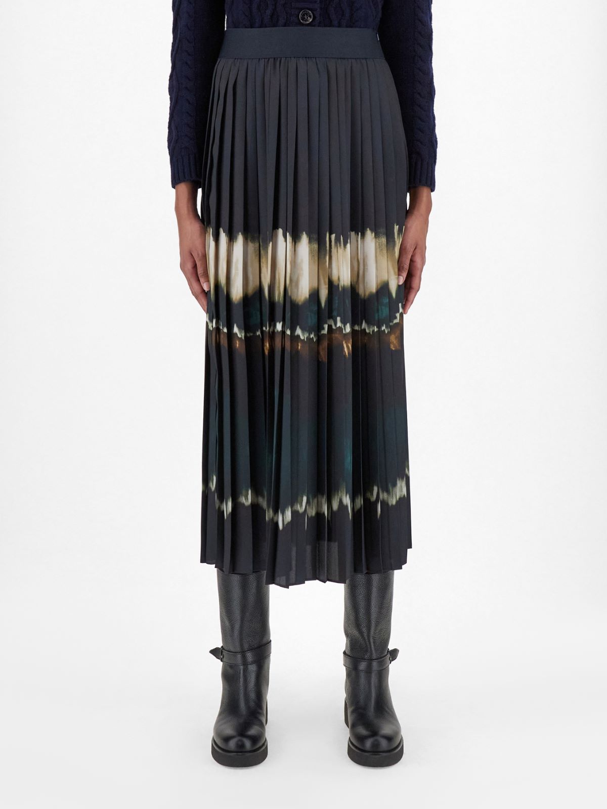 Pleated technical twill skirt Weekend Maxmara Pleated technical twill skirt Weekend Maxmara