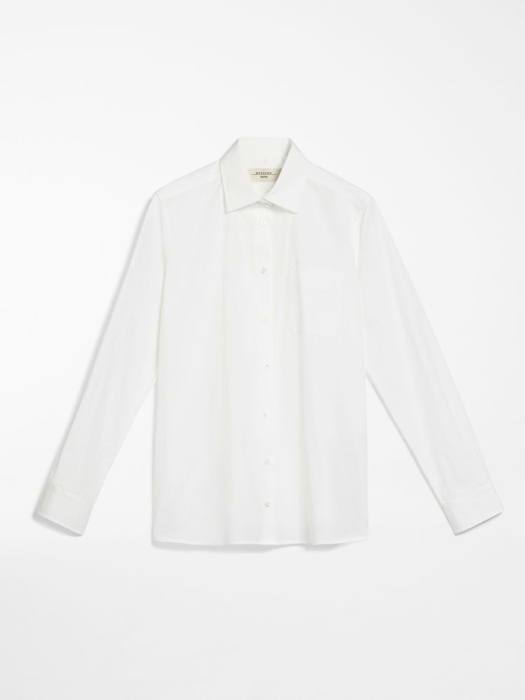 Cotton poplin shirt, white - Weekend Max Mara