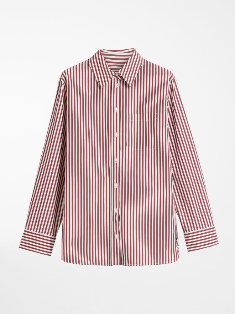 Cotton poplin shirt, bordeaux - Weekend Max Mara