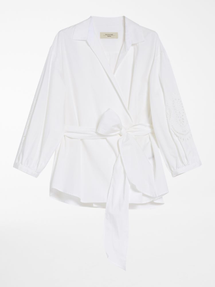 Cotton poplin shirt, white - Weekend Max Mara