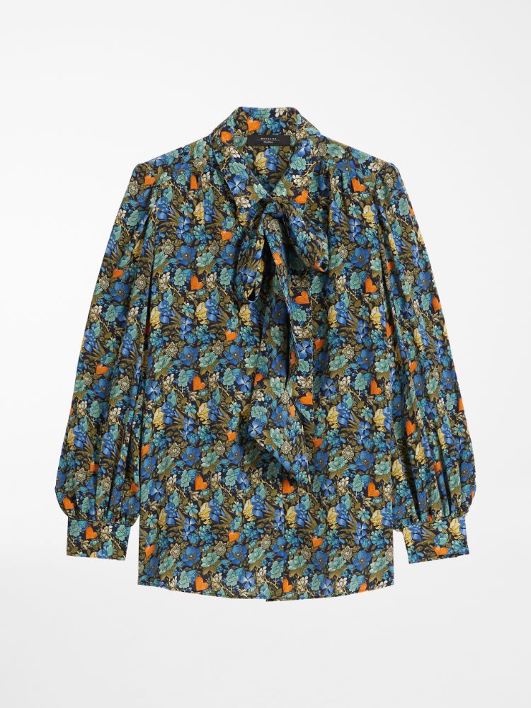 Silk crepe de chine shirt, multicolour - Weekend Max Mara