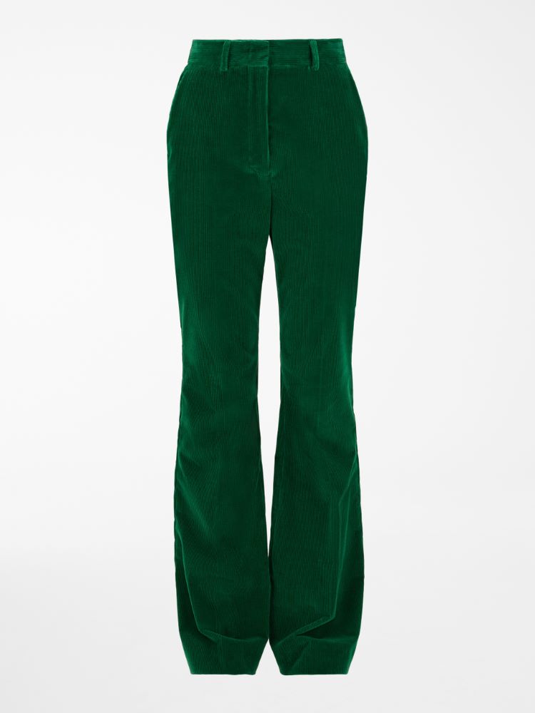 Cotton velvet trousers, green - Weekend Max Mara