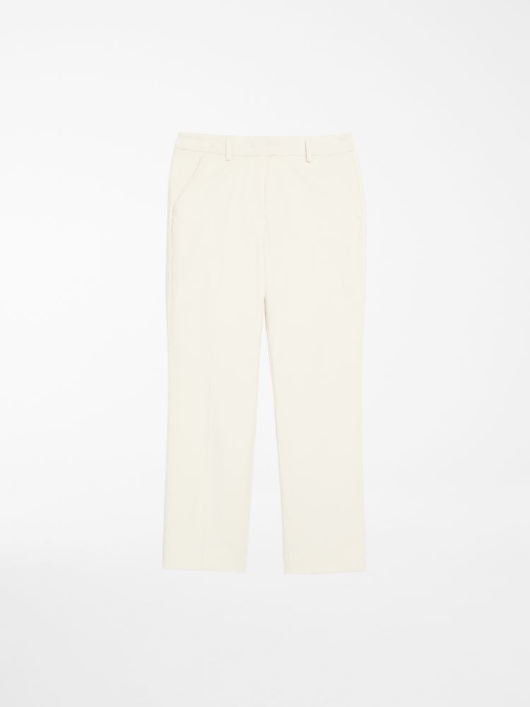 Cotton velvet trousers, ivory - Weekend Max Mara