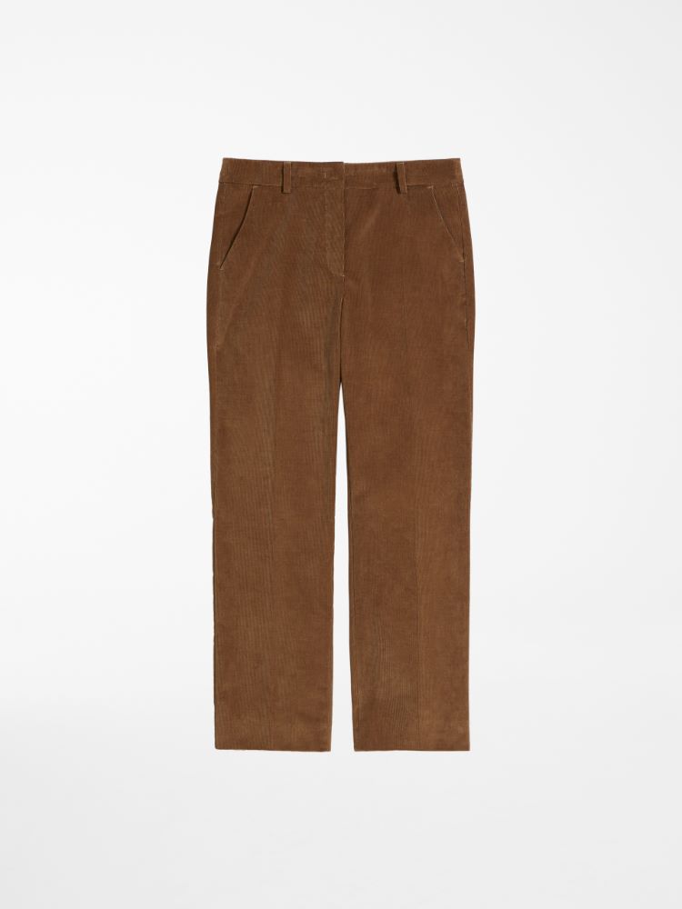 Cotton velvet trousers, camel - Weekend Max Mara