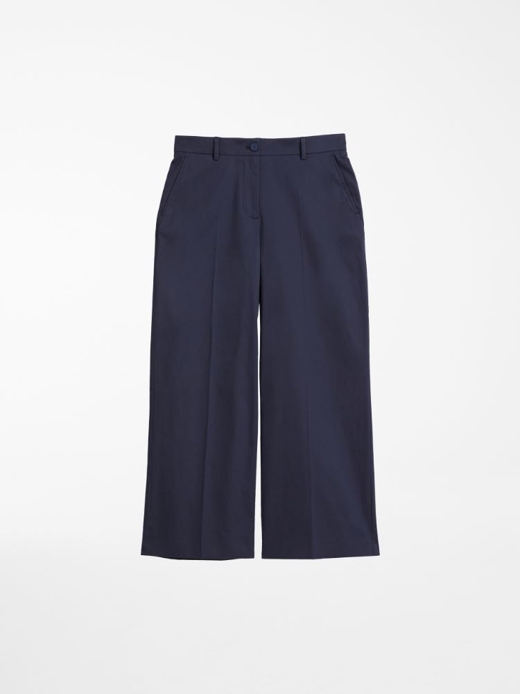 Sateen trousers, navy - Weekend Max Mara